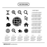 Ikone der linearen Wiedergabe für das Suchen der Netzinformations-Grafikikone Lizenzfreie Stockbilder Ikone der linearen Wiedergabe für das Suchen der Netzinformations-Grafikikone Lizenzfreie Stockbilder