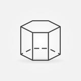 Ikone des Hexagons 3d lizenzfreie abbildung Ikone des Hexagons 3d lizenzfreie abbildung