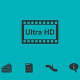Ikonenebene des TV Ultra HD vektor abbildung Ikonenebene des TV Ultra HD vektor abbildung