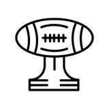 Ikonenvektorzeichen und -symbol des amerikanischen Fußballs lokalisiert auf Weiß vektor abbildung Ikonenvektorzeichen und -symbol des amerikanischen Fußballs lokalisiert auf Weiß vektor abbildung