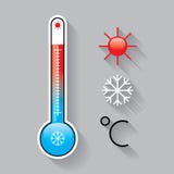 Ikony dla temperatury ilustracji Ikony dla temperatury ilustracji
