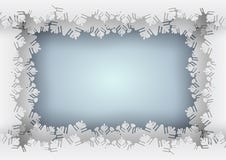 Il blu di carta del fiocco di neve rasenta il fondo blu royalty illustrazione gratis Il blu di carta del fiocco di neve rasenta il fondo blu royalty illustrazione gratis