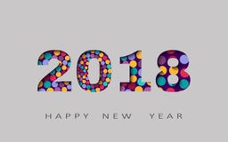 Il buon anno, progettazione 3d, 2018 dell'estratto vector l'illustrazione illustrazione di stock Il buon anno, progettazione 3d, 2018 dell'estratto vector l'illustrazione illustrazione di stock