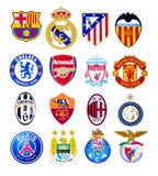 Il calcio europeo bastona il logo illustrazione di stock Il calcio europeo bastona il logo illustrazione di stock