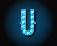 Il casinò o Broadway firma la lettera al neon dell'alfabeto della lampadina di stile royalty illustrazione gratis Il casinò o Broadway firma la lettera al neon dell'alfabeto della lampadina di stile royalty illustrazione gratis