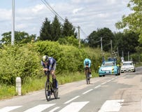 Il ciclista Damien Howson - Criterium du Dauphine 2017 Fotografie Stock Il ciclista Damien Howson - Criterium du Dauphine 2017 Fotografie Stock