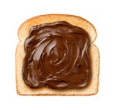 Il cioccolato si è sparso su pane tostato immagine stock libera da diritti Il cioccolato si è sparso su pane tostato immagine stock libera da diritti
