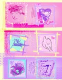 Il corridore rosa per le reti sociali per le donne progetta gli elementi ama i cuori illustrazione vettoriale Il corridore rosa per le reti sociali per le donne progetta gli elementi ama i cuori illustrazione vettoriale