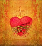Il cuore sacro di Gesù illustrazione vettoriale Il cuore sacro di Gesù illustrazione vettoriale