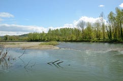 Il fiume liberamente serpeggiante ha dato il de Pau Immagini Stock Libere da Diritti Il fiume liberamente serpeggiante ha dato il de Pau Immagini Stock Libere da Diritti