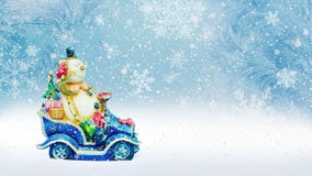 Il fondo dell'inverno con un pupazzo di neve, la neve ed i fiocchi di neve 3d rendono illustrazione vettoriale Il fondo dell'inverno con un pupazzo di neve, la neve ed i fiocchi di neve 3d rendono illustrazione vettoriale