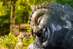 Il fronte del Buddha è nero immagini stock libere da diritti Il fronte del Buddha è nero immagini stock libere da diritti