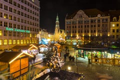 Il Natale commercializza a Wroclaw, Polonia fotografie stock libere da diritti Il Natale commercializza a Wroclaw, Polonia fotografie stock libere da diritti