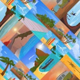 Il paesaggio tropicale della spiaggia della natura di vacanza di ora legale delle feste delle palme dell'isola di paradiso vector Fotografie Stock Il paesaggio tropicale della spiaggia della natura di vacanza di ora legale delle feste delle palme dell'isola di paradiso vector Fotografie Stock