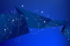 Il poligono futuristico e la linea del fondo blu collegano il punto con lo spazio del testo royalty illustrazione gratis Il poligono futuristico e la linea del fondo blu collegano il punto con lo spazio del testo royalty illustrazione gratis