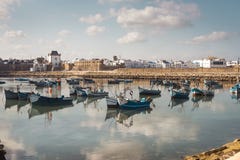 Il porto di Assilah, Marocco Immagini Stock Il porto di Assilah, Marocco Immagini Stock