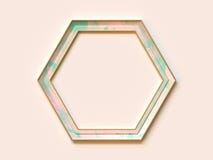 Il rosa morbido posto piano di struttura dello spazio in bianco di forma geometrica minima astratta verde rosa della struttura/3d illustrazione di stock Il rosa morbido posto piano di struttura dello spazio in bianco di forma geometrica minima astratta verde rosa della struttura/3d illustrazione di stock