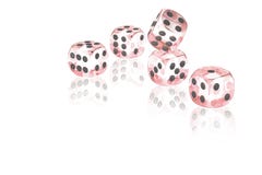 Il rosso cinque taglia su un fondo bianco illustrazione di stock Il rosso cinque taglia su un fondo bianco illustrazione di stock