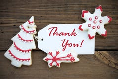 Il rosso ed il natale bianco vi ringraziano identificare immagine stock libera da diritti Il rosso ed il natale bianco vi ringraziano identificare immagine stock libera da diritti