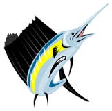 Il salto del pesce vela del Pacifico illustrazione vettoriale Il salto del pesce vela del Pacifico illustrazione vettoriale