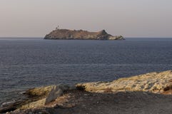 Ile de la Giraglia, Giraglia island, lighthouse, Barcaggio, Ersa, Cap Corse, Cape Corse, Haute-Corse, Corsica, France, Europe royalty free stock image Ile de la Giraglia, Giraglia island, lighthouse, Barcaggio, Ersa, Cap Corse, Cape Corse, Haute-Corse, Corsica, France, Europe royalty free stock image