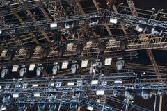 Illuminated Open Air Concert Stage Royalty Free Stock Photo
