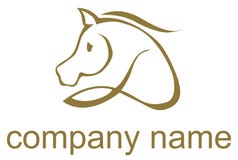 Illustrated horse logo royalty free illustration Illustrated horse logo royalty free illustration