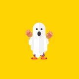 Illustratie een spookkarakter voor Halloween in vlakke stijl royalty-vrije illustratie Illustratie een spookkarakter voor Halloween in vlakke stijl royalty-vrije illustratie