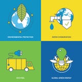 Illustratie over milieubescherming en behoud van natuurlijke rijkdommen stock illustratie Illustratie over milieubescherming en behoud van natuurlijke rijkdommen stock illustratie