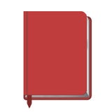 Illustratie van het rode boek in een gesloten vorm met een referentie Vectorboek op geïsoleerde witte achtergrond stock illustratie Illustratie van het rode boek in een gesloten vorm met een referentie Vectorboek op geïsoleerde witte achtergrond stock illustratie