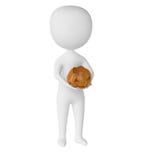 illustration 3D d'un homme avec le potiron illustration stock illustration 3D d'un homme avec le potiron illustration stock