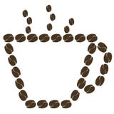 Cup of coffee made from coffee beans stock illustration Cup of coffee made from coffee beans stock illustration