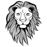 Illustration animale de vecteur principal de lion pour le T-shirt. illustration de vecteur Illustration animale de vecteur principal de lion pour le T-shirt. illustration de vecteur
