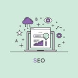 Illustration av SEO Search Engine Optimization Process vektor illustrationer Illustration av SEO Search Engine Optimization Process vektor illustrationer