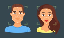 illustration biométrique d'identification de visage illustration libre de droits illustration biométrique d'identification de visage illustration libre de droits