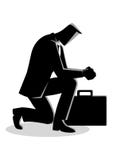 Illustration of a businessman praying Stock Photos Illustration of a businessman praying Stock Photos