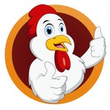 Chicken mascot with thumb up stock illustration Chicken mascot with thumb up stock illustration