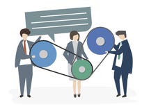 Illustration of corporate business people royalty free illustration Illustration of corporate business people royalty free illustration