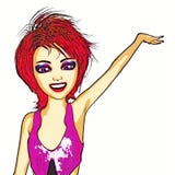 illustration 3D av en Manga Girl stock illustrationer illustration 3D av en Manga Girl stock illustrationer