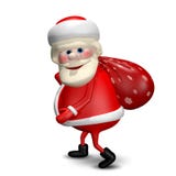 illustration 3D av Santa Claus med en påse royaltyfri illustrationer illustration 3D av Santa Claus med en påse royaltyfri illustrationer