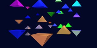 illustration 3d des pyramides brillantes planantes Photo libre de droits illustration 3d des pyramides brillantes planantes Photo libre de droits