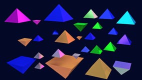 illustration 3d des pyramides brillantes planantes Image stock illustration 3d des pyramides brillantes planantes Image stock