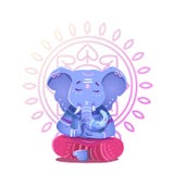 Illustration d'un dieu de Ganesh Indian de la sagesse et de la prospérité illustration libre de droits Illustration d'un dieu de Ganesh Indian de la sagesse et de la prospérité illustration libre de droits