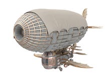 illustration 3d d'un dirigeable d'imagination dans le style de steampunk sur le fond blanc d'isolement illustration stock illustration 3d d'un dirigeable d'imagination dans le style de steampunk sur le fond blanc d'isolement illustration stock