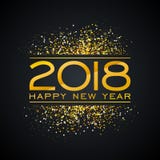 Illustration de fond de 2018 bonnes années avec le nombre de Typograph de scintillement d'or Conception de vacances de vecteur po illustration stock Illustration de fond de 2018 bonnes années avec le nombre de Typograph de scintillement d'or Conception de vacances de vecteur po illustration stock