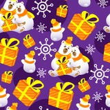 Illustration de Noël avec la famille d'ours blancs Noël enveloppant la copie illustration de vecteur Illustration de Noël avec la famille d'ours blancs Noël enveloppant la copie illustration de vecteur