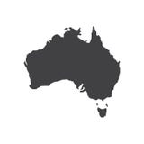 Illustration de silhouette de carte d'Australie illustration libre de droits Illustration de silhouette de carte d'Australie illustration libre de droits