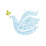 Illustration de symbole des coeurs d'air formant la silhouette d'un oiseau illustration libre de droits Illustration de symbole des coeurs d'air formant la silhouette d'un oiseau illustration libre de droits