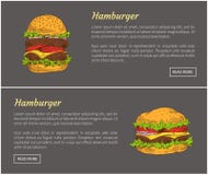 Illustration de vecteur d'ensemble d'affiches de nourriture d'hamburgers illustration de vecteur Illustration de vecteur d'ensemble d'affiches de nourriture d'hamburgers illustration de vecteur