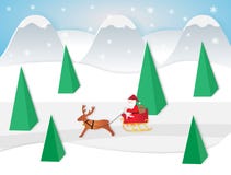 Illustration de vecteur du père noël se reposant dans un traîneau avec le renne illustration de vecteur Illustration de vecteur du père noël se reposant dans un traîneau avec le renne illustration de vecteur